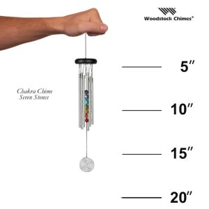 Chakra Chime Seven Stones – Woodstock Chimes – Silver
